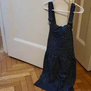 Polka dot over-all dress